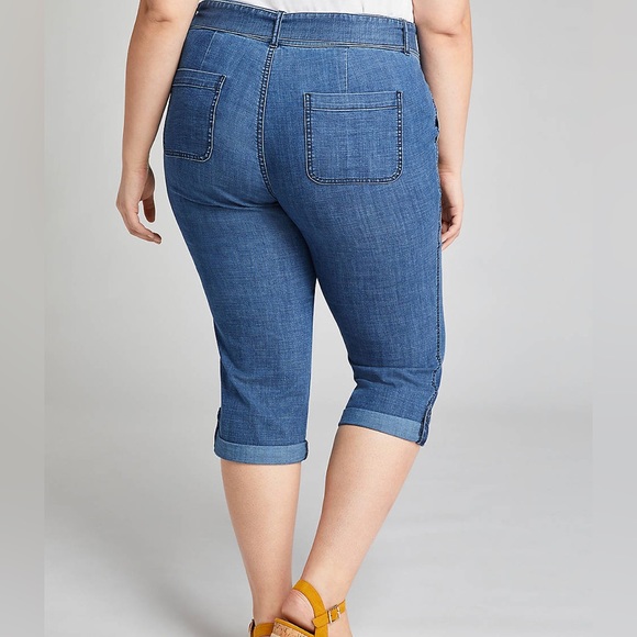 💫 NWT Lane Bryant Tie-Waist Pedal Pant - Chambray
Plus Size 24 - Picture 8 of 9